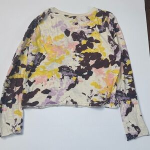 Anthropologie Chaser NYC Painted Floral Long Sleeve Top- small